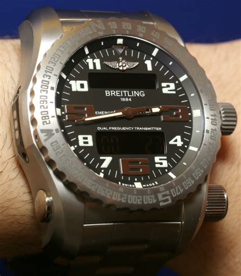 Breitling watch with emergency beacon